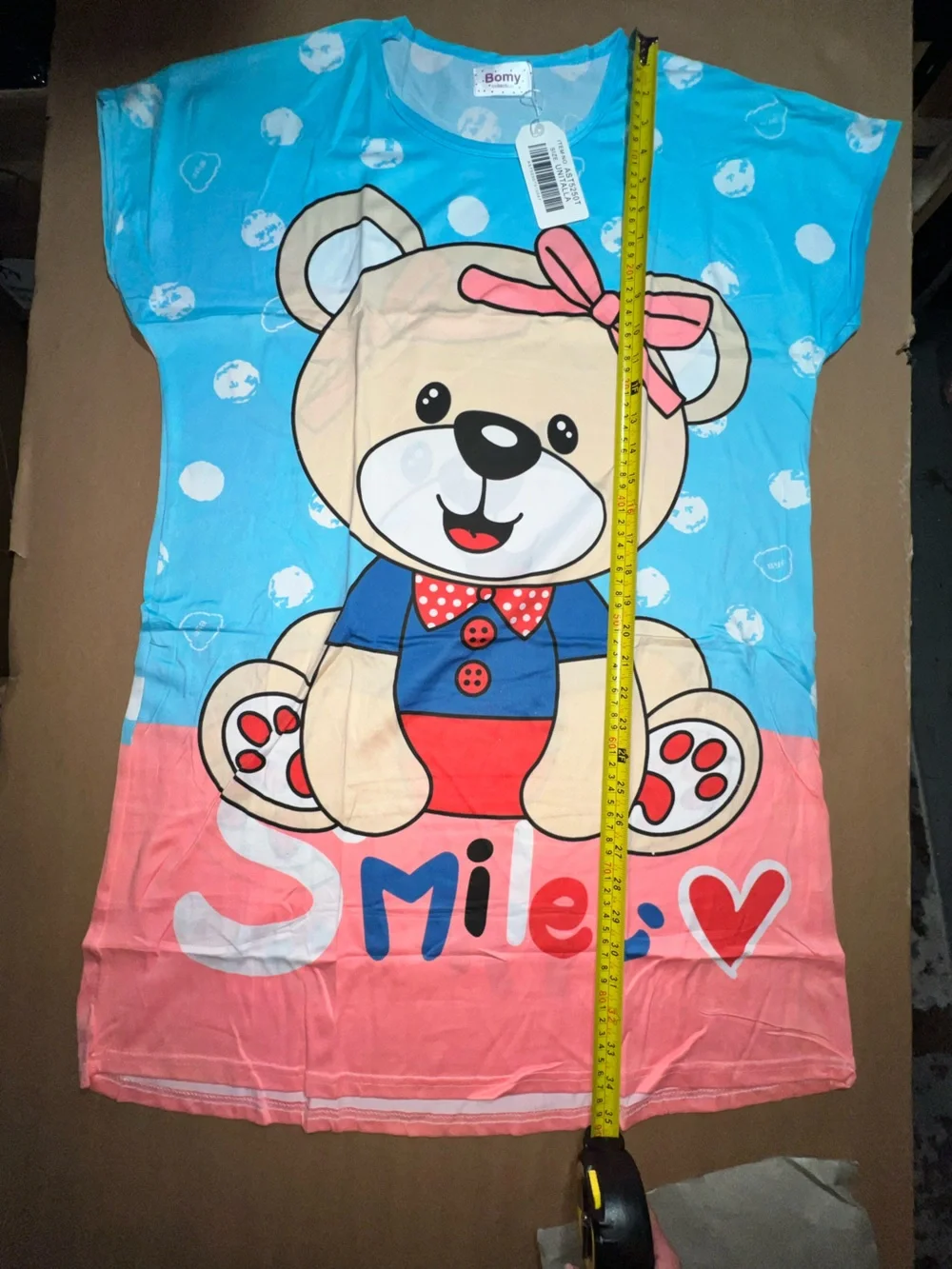 Kids' Blue & Pink Teddy Bear Sleep Tee Pajamas